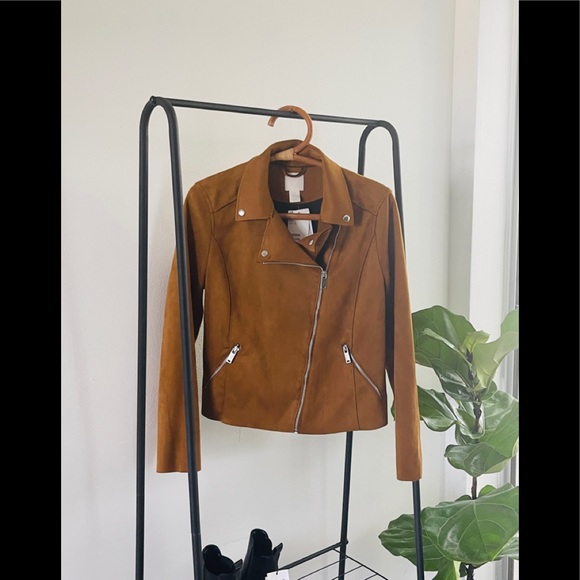H&M Jackets & Coats Nwt Faux Suede Hm Moto Jacket Poshmark
